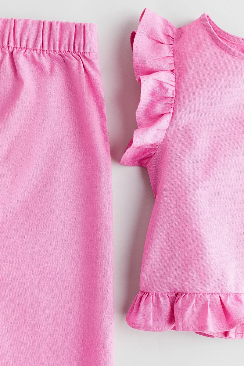 H&M 2-piece linen-blend set