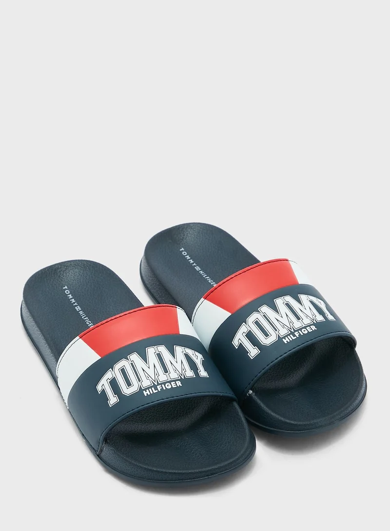 TOMMY HILFIGER Kids Slip On Slides