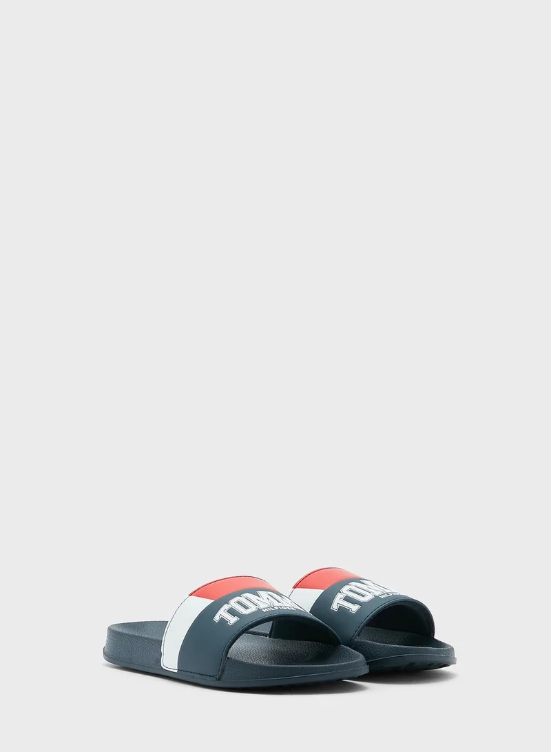TOMMY HILFIGER Kids Slip On Slides
