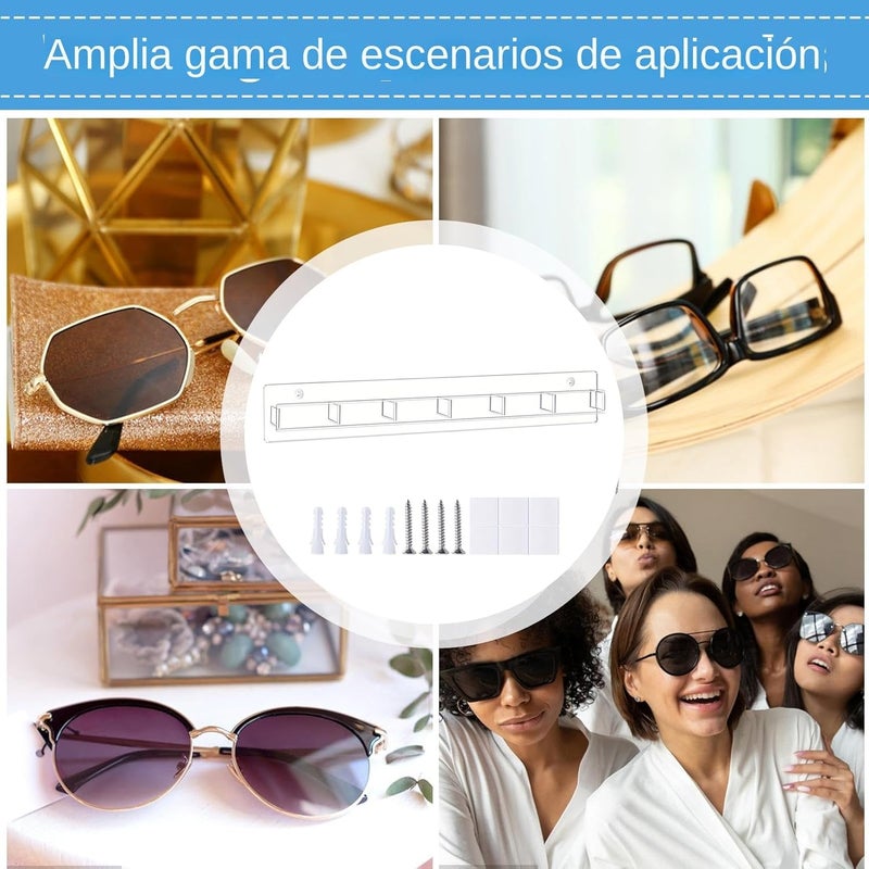 Eyeglasses Holder Organizer Wall Mount Eyeglasses Display and Eyeglasses in Acrylic Material, Glasses Storage, for Closet Apartment Workplace and Retail Store - Image 4