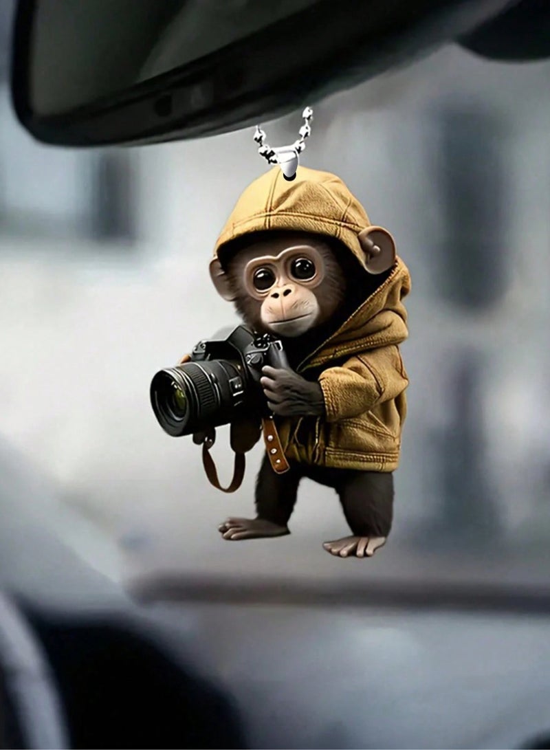 Generic Car Hanging Ornament – Cute Monkey Design, Perfect for Enhancing Your Car Interior with a Touch of Luxury  - Image 1
