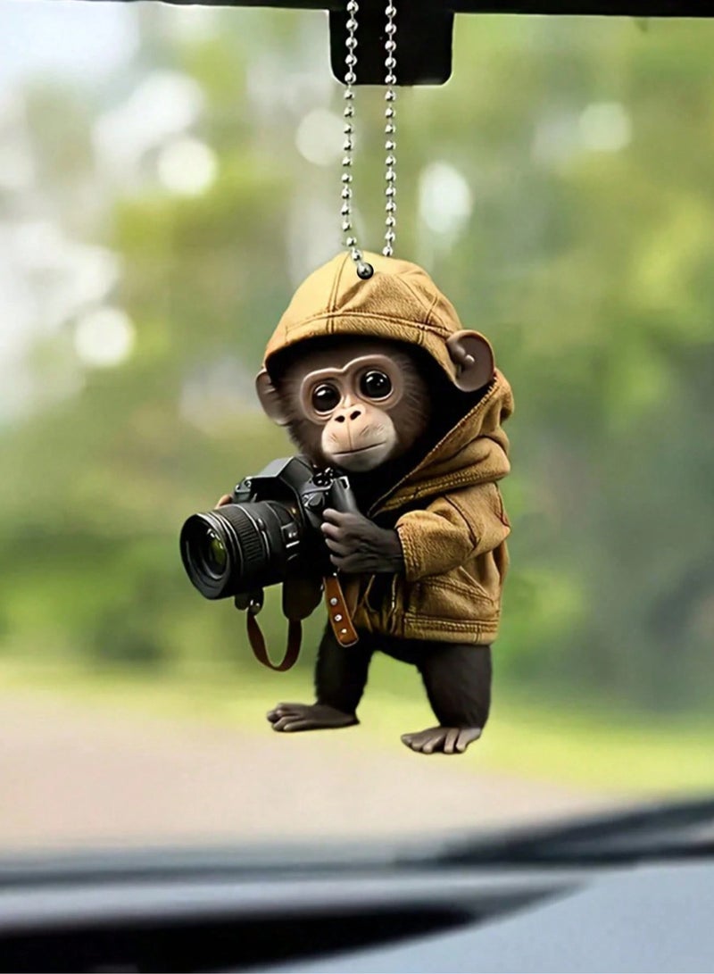Generic Car Hanging Ornament – Cute Monkey Design, Perfect for Enhancing Your Car Interior with a Touch of Luxury  - Image 2