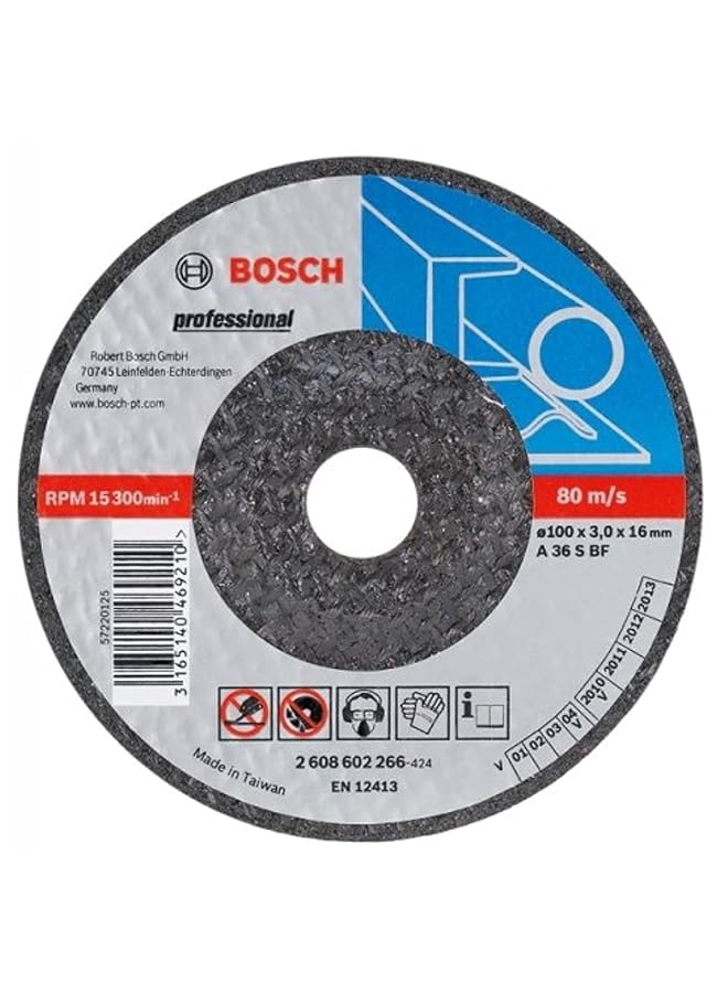 BOSCH Expert For Metal Grinding Disc For Small Angle Grinders 1 Piece 100 Mm Diameter 6.00 Mm Thickness - Image 1