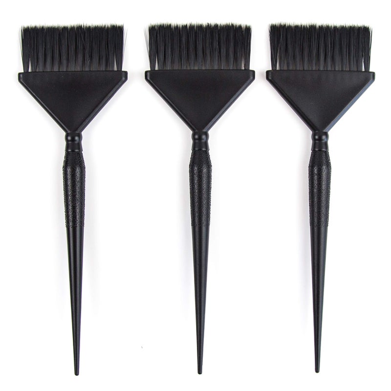 Salon Supply Co 3 Extra Wide Hair Dye Applicator Brushes - Color Brush Set for Root Touch Up (Black) - Image 4