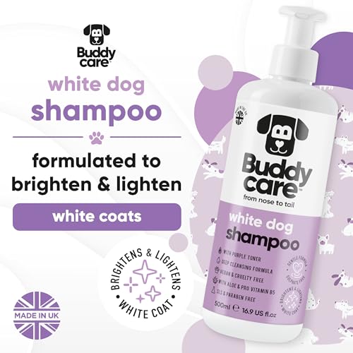 Buddycare White Dog Shampoo by Buddycare | Dry Skin & Itchy Skin Relief for Smelly Dogs | Deep Cleansing Shampoo for Dogs Puppy Sensitive Skin | Dog Shampoo & Conditioner | with Aloe & Vitamin B5 (16.90oz) - Image 2