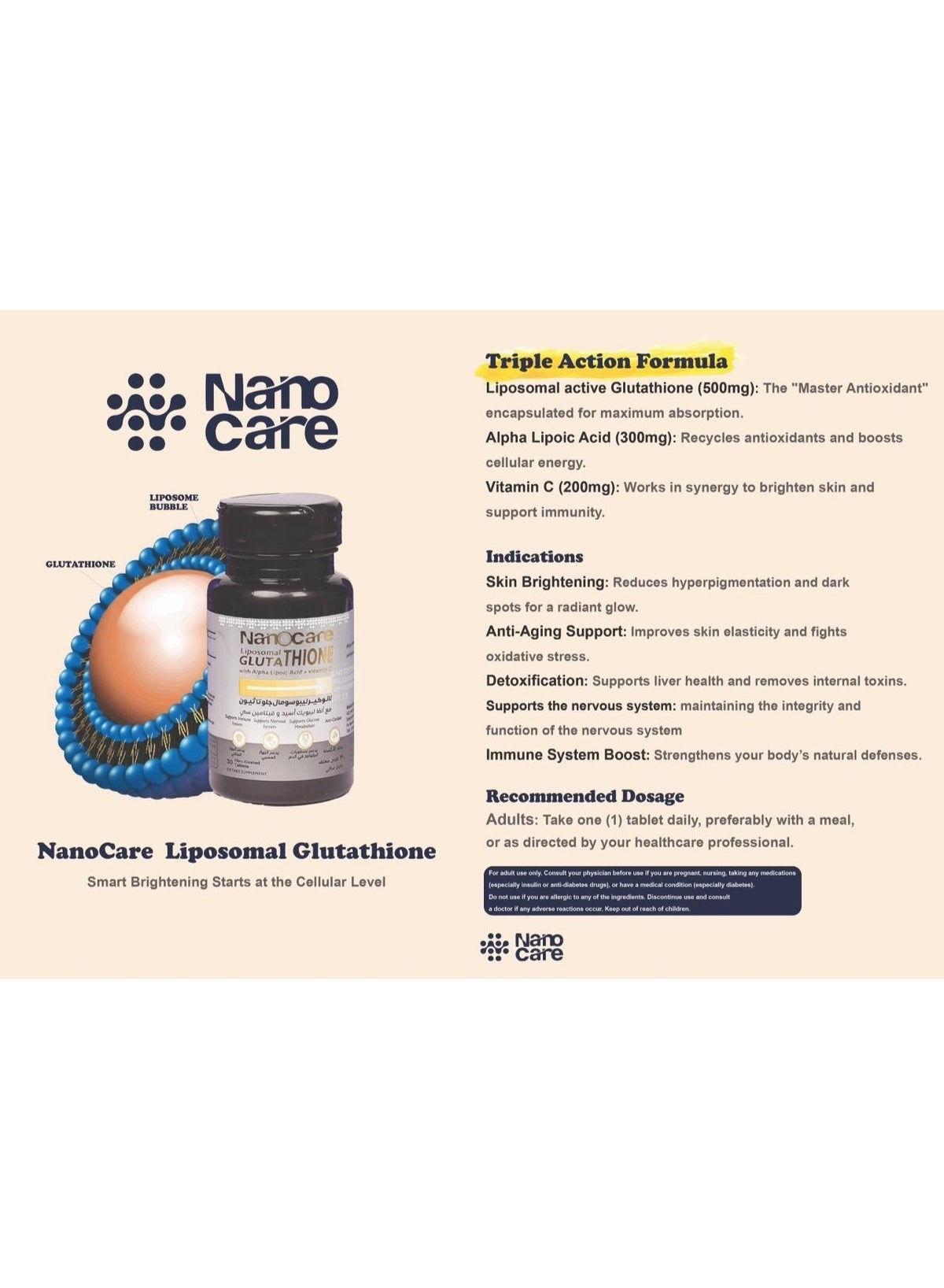 what is nano glutathione used for Nano Care Therapeutics NanoCare Liposomal Glutathione | Best Price Egypt