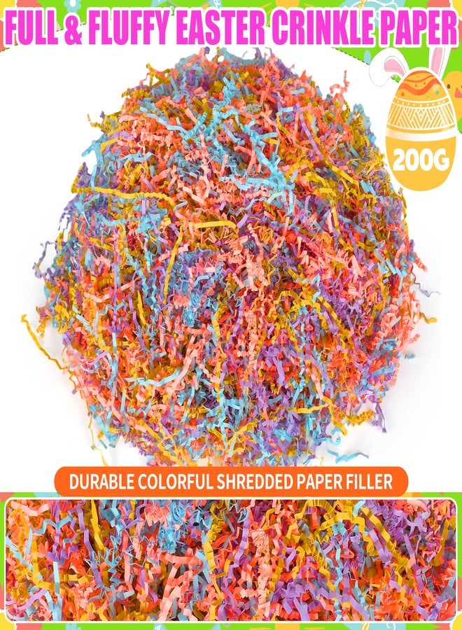 Seifar 7.1oz Crinkle Cut Paper Shred Filler, Pink Purple Yellow Blue Shredded Paper Filling Gift Box Bag Fillers Confetti Stuffing for Easter Gift Basket Packaging Wrapping Party Supplies - Image 2
