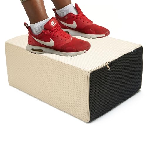 Mind Reader Foot Rest, Under Desk at Work, Ergonomic, Office, Memory Foam, 17" L x 12" W x 7" H, Black - Image 3