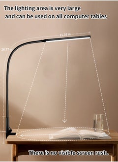 LOOPITYS Desk Lamp LED USB Power  Swing Arm Lamp Flexible Gooseneck Clamp Dimmable Architect Lamp 3 Color Modes Desk Light Memory Reading Working Study Energy Saving  - Image 5