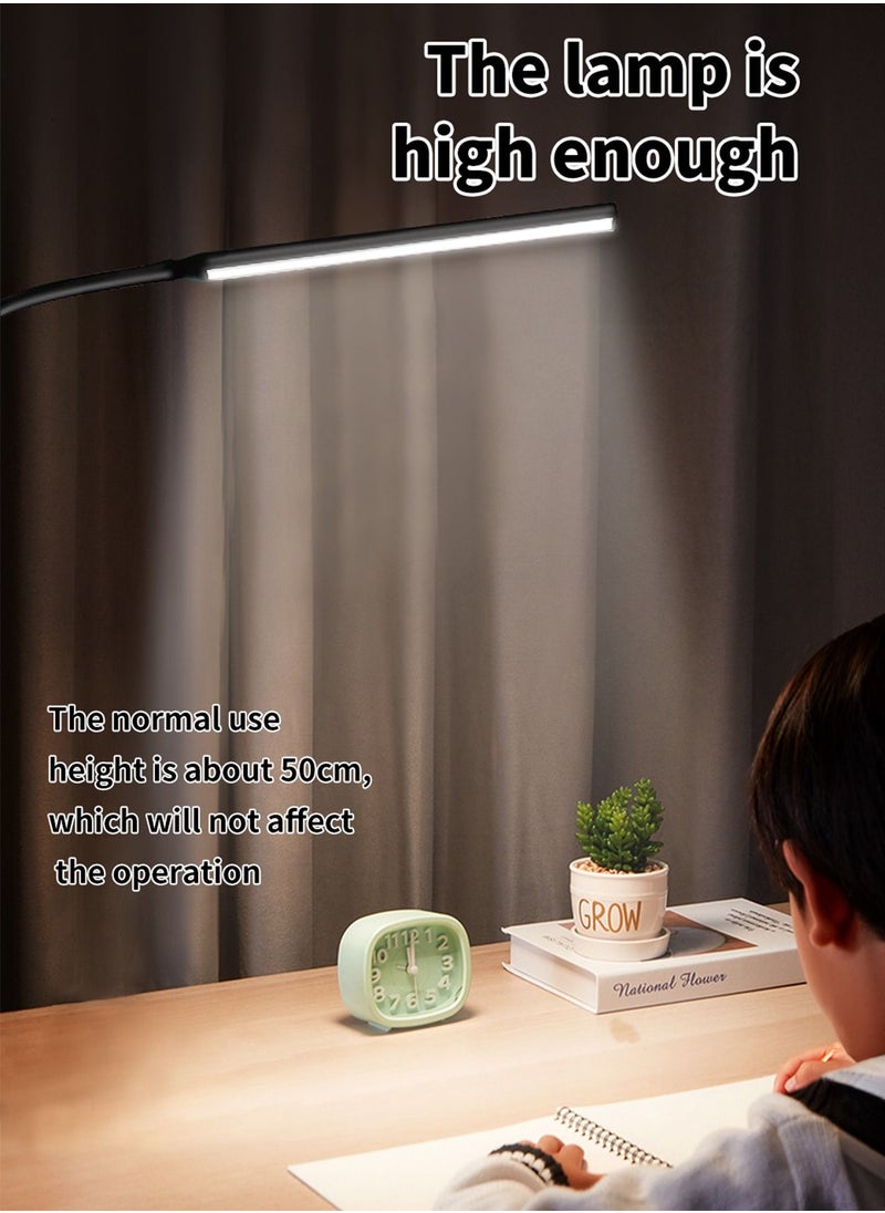 LOOPITYS - Desk Lamp LED USB Power  Swing Arm Lamp Flexible Gooseneck Clamp Dimmable Architect Lamp 3 Color Modes Desk Light Memory Reading Working Study Energy Saving - Image 1