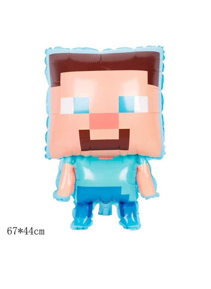 17 pieces Minecraft Theme Birthday Party Supplies Balloon Decoration Set - Image 2