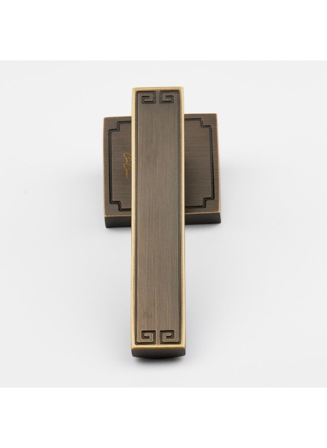 CINCINNO Sapiens Classic Premium Anti-Rust Brass Door Handle Pair –Durable & Stylish for Home & Office, UV Protection, 2-Year Color & 5-Year Mechanical Warranty, Salt Spray Tested (Dark Antique Brass)  - Image 2