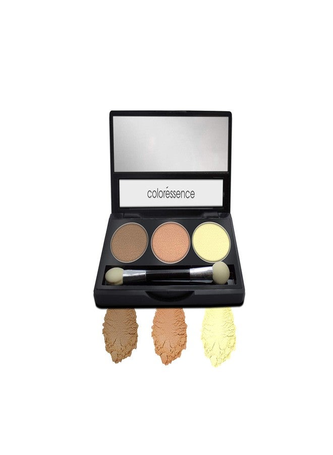 كالرسينس باليت ظلال العيون COLORESSENCE Satin Eye Shades Pearl Pigment Smooth Formula، أومبريه - مع أداة تصفيف الحواجب المجانية 2 في 1 (أسود) - Image 2