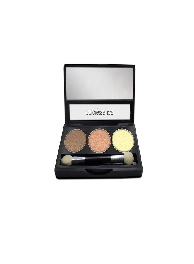 كالرسينس باليت ظلال العيون COLORESSENCE Satin Eye Shades Pearl Pigment Smooth Formula، أومبريه - مع أداة تصفيف الحواجب المجانية 2 في 1 (أسود) - Image 3