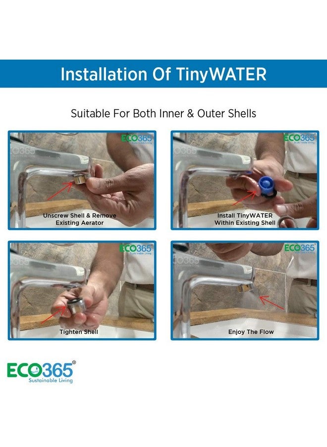 ECO365 Tiny Water Mist Aerator(Pack of 10)| Fits in Both Inner(24mm) & Outer(22mm) Threaded Shell | Easy to Maintain & Saves Upto 98% Water - Image 3