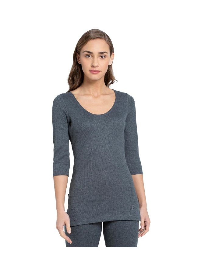 JOCKEY - Jockey 2503 Women Super Combed Cotton Rich Three Quarter Sleeve Thermal Top with Stay Warm Technology - Image 1