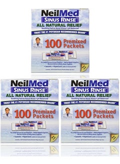 NeilMed NeilMed Sinus Rinse 100 Salt Premixed Packets for Allergies & Sinus (Pack of 3) 