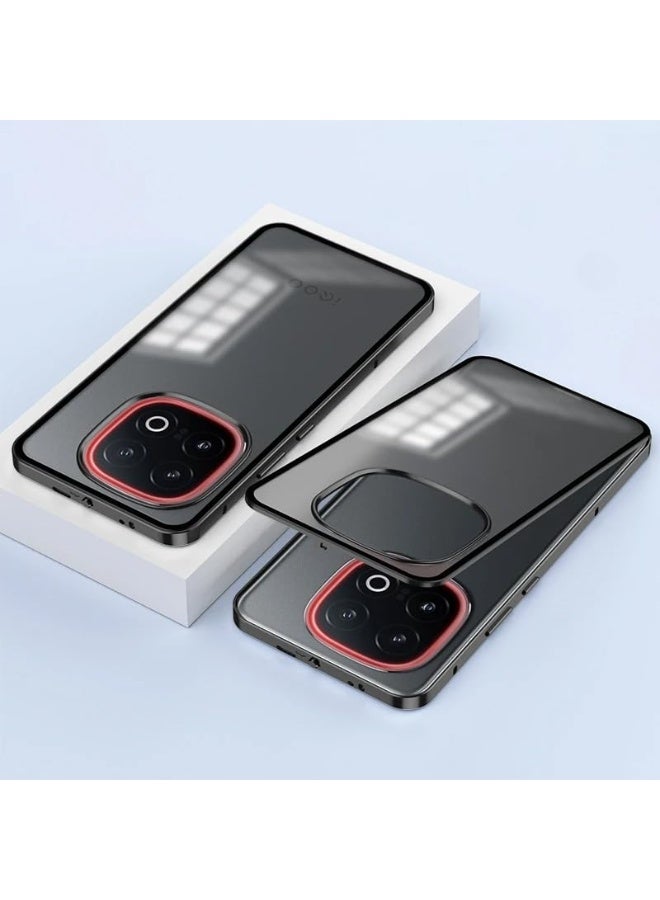 general Metal Bumper Frame Case Compatible with VIVO IQOO 13, Luxury Premium Aluminum Alloy Shockproof Bumper Frame with Matte Clear Hard Plastic Back Cover - Image 1