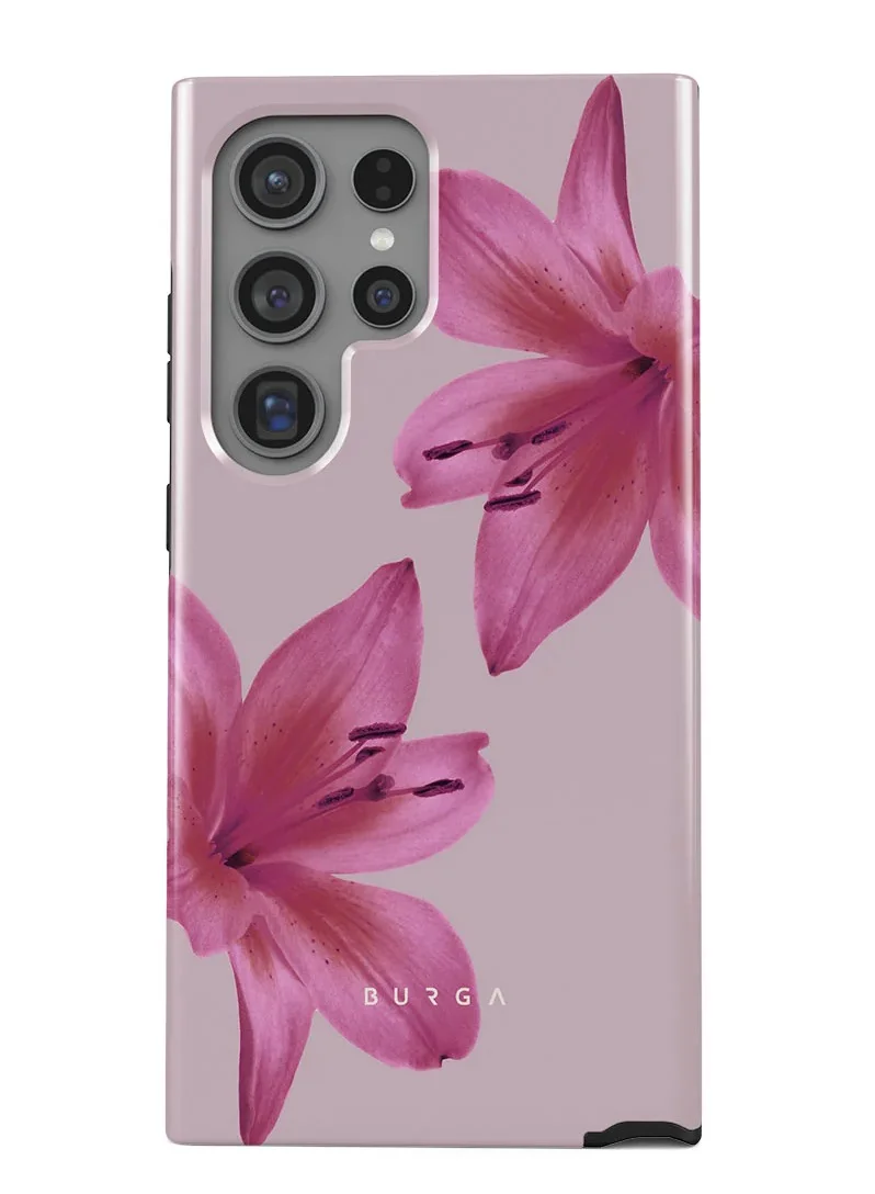 BURGA Phone Case Compatible with Samsung Galaxy S24 Ultra Mobile Phone Case Hybrid 2 Layer Hard Shell Silicone Protective Case,Fragile Beauty Scratch Resistant Shockproof Cover