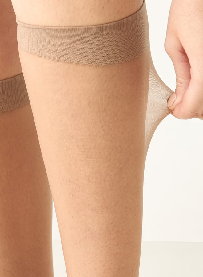 Celeste Solid Crew Length Socks With Elasticated Hem - Image 4
