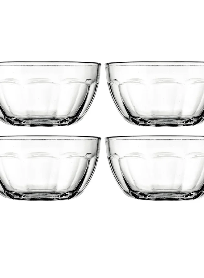 PARFAIT 4-Piece Elegant Design High Quality Glass Bowl Set Clear 550 Ml 8100C
