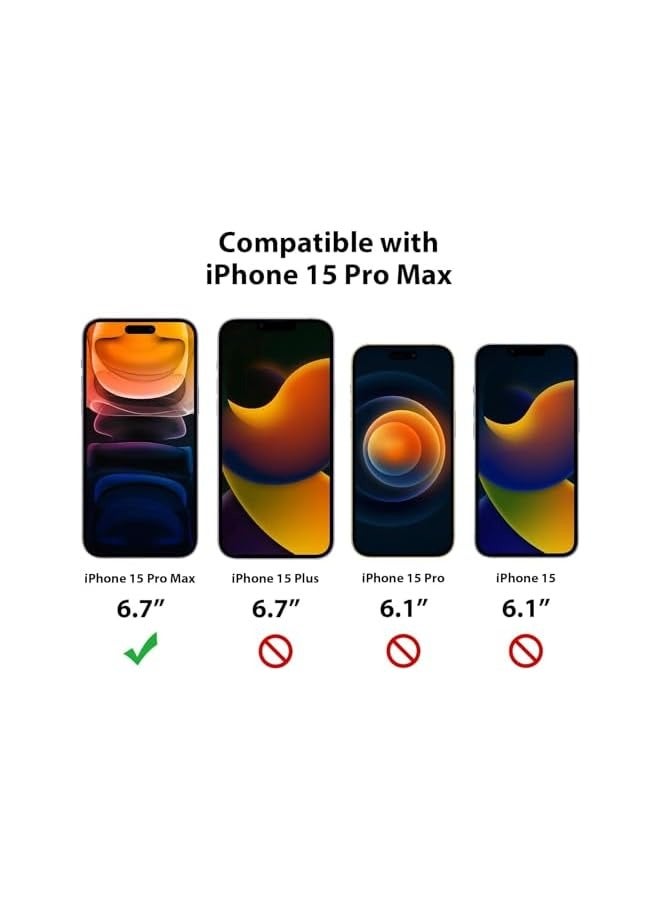 PROMASS iPhone 15 Pro Max Privacy Screen Protector Anti-Spy Tempered Glass Film 9H Hardness Scratch Resistant Anti Spy Tempered Glass Protector for iPhone 15 Pro Max (iPhone 15 Pro Max, Privacy) - Image 2