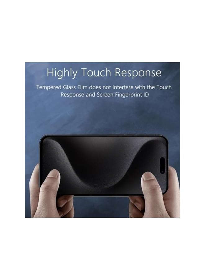 PROMASS iPhone 15 Pro Max Privacy Screen Protector Anti-Spy Tempered Glass Film 9H Hardness Scratch Resistant Anti Spy Tempered Glass Protector for iPhone 15 Pro Max (iPhone 15 Pro Max, Privacy) - Image 4