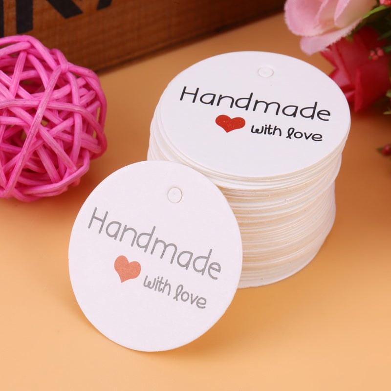 Handmade Gift Tags: Mini Round High-Quality Craft Paper With Top Hole - Multi-Purpose Diy Tags For Wedding Favor, Dessert, Party, Jewelry Packaging - Image 2