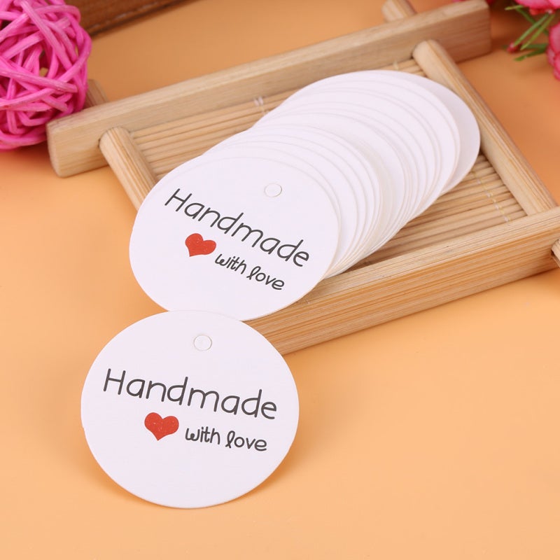 Handmade Gift Tags: Mini Round High-Quality Craft Paper With Top Hole - Multi-Purpose Diy Tags For Wedding Favor, Dessert, Party, Jewelry Packaging - Image 3