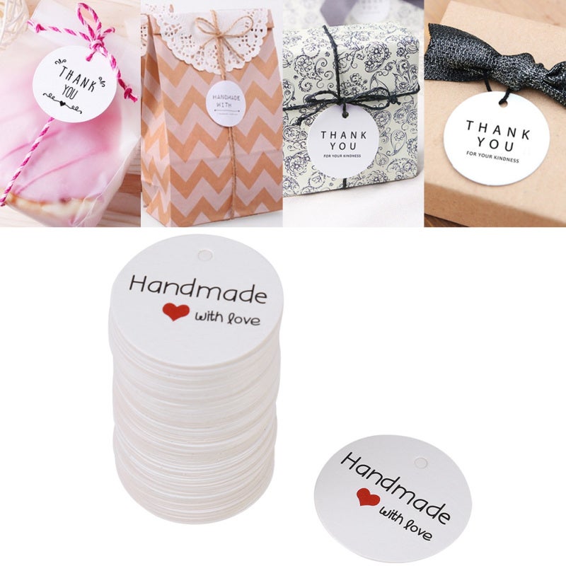 Handmade Gift Tags: Mini Round High-Quality Craft Paper With Top Hole - Multi-Purpose Diy Tags For Wedding Favor, Dessert, Party, Jewelry Packaging - Image 5