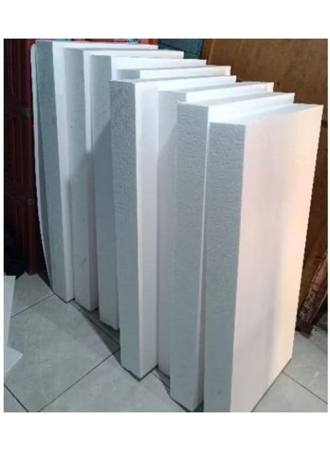 كرافت ماجيك مجموعة 5 قطع من ألواح الفوم البيضاء 60×30×5 سم | ألواح بوليسترين سميكة للأعمال الفنية، النمذجة، مشاريع المدرسة والحرف اليدوية - Image 4