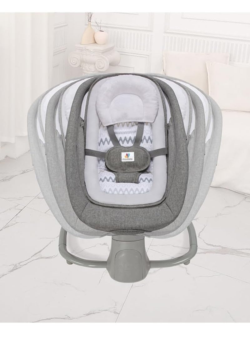 Mastela 4 in 1 Deluxe Baby Rocker with Dining Table, Automatic Electric Baby Swing with Adjustable Swing Speed, Soothing Music for Babies Suitable for 0-3 Years Old, App Operated (08112) - Image 5