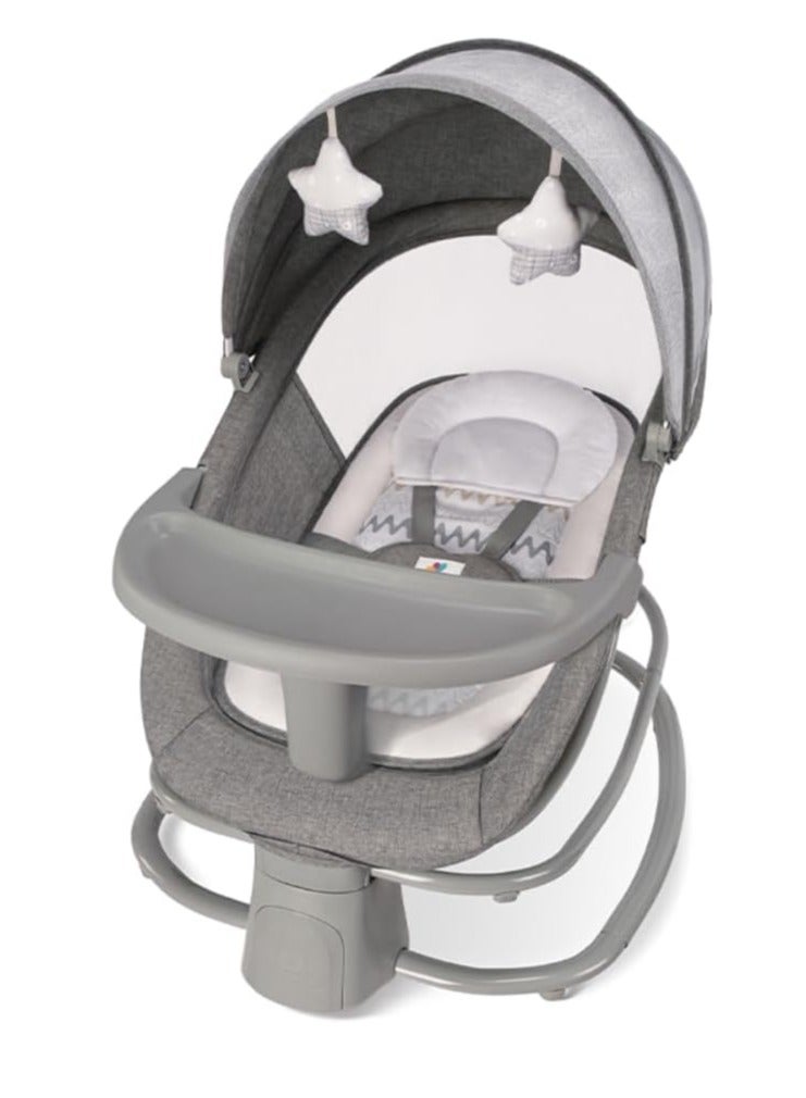 Mastela 4 in 1 Deluxe Baby Rocker with Dining Table, Automatic Electric Baby Swing with Adjustable Swing Speed, Soothing Music for Babies Suitable for 0-3 Years Old, App Operated (08112) - Image 1