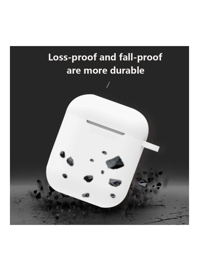 NIBEMINENT Protective Case Cover For AirPods With Carabineer White - Image 3