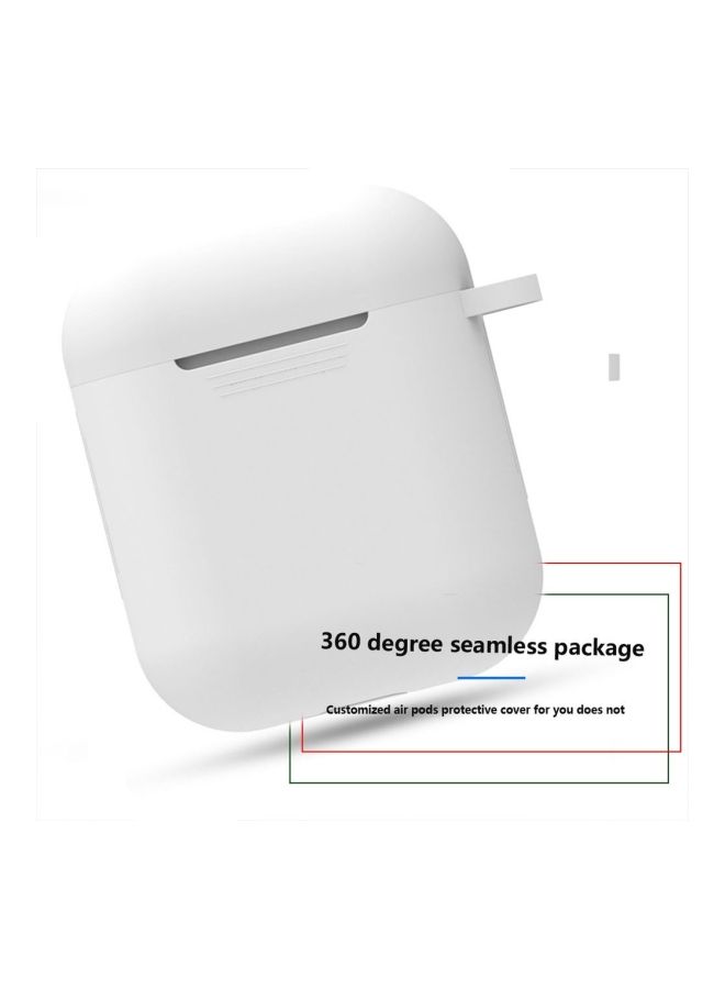 NIBEMINENT Protective Case Cover For AirPods With Carabineer White - Image 4