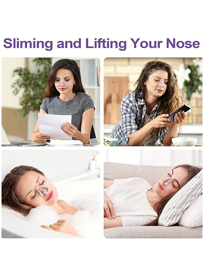 قطعة واحدة من مشبك رفع الأنف من السيليكون - أداة تمليس الأنف من أجل تنفس أفضل، وتعزز تدفق الشريان الأنفي، وتقلل من الشخير، وتنحيف الأنف وجهاز رفع لتحسين النوم والاستخدام اليومي - Image 5