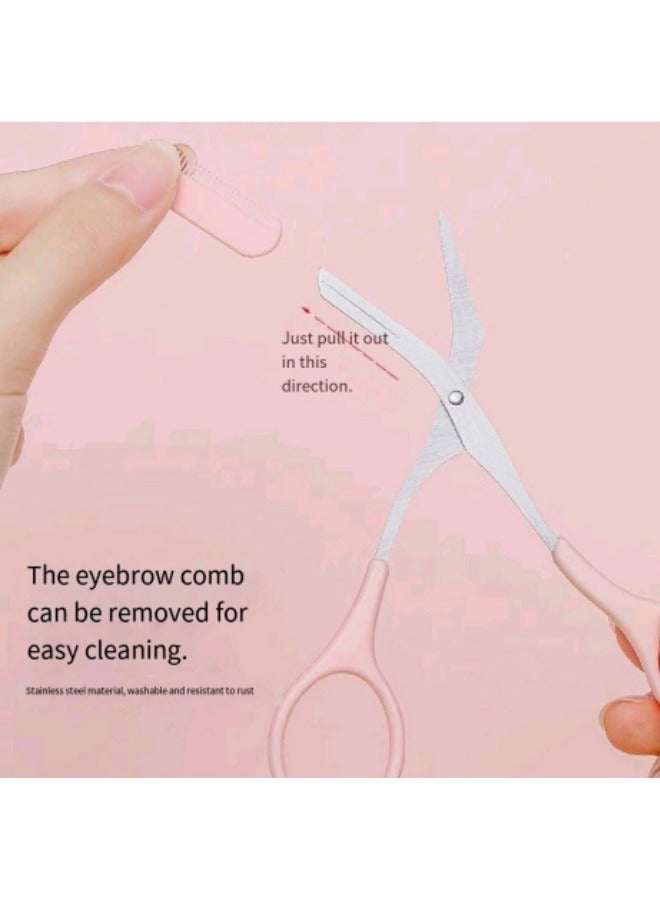 2Pcs Eyebrow Trimming Set With Eyebrow Razor And Eyebrow Scissors - Image 3