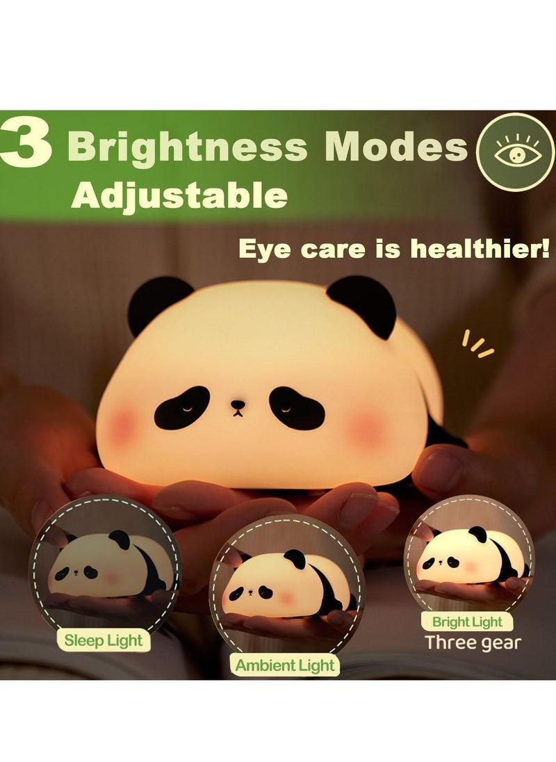 JAJEEK Cute Panda Night Light – Novelty Animal Shaped Sponge LED Night Light, 3 Levels Dimmable for Breastfeeding, Toddler Room Decor, Great Gift for Kids (Panda Design) - Image 5