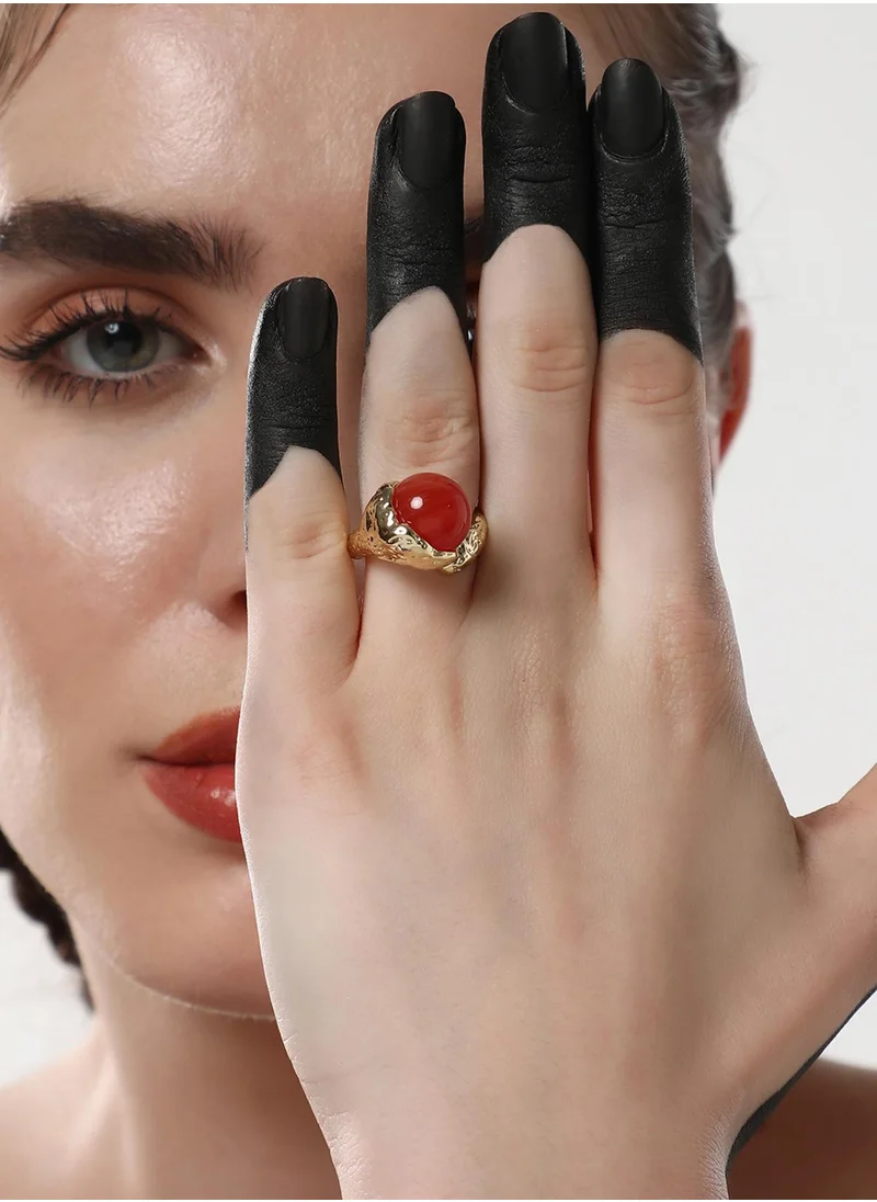 سوهي Stone Studded Adjustable Finger Ring
