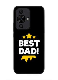 Stylizedd Rugged Black edge case for Huawei nova 12s / Huawei nova 11/ Huawei nova 12 Lite 4G, Slim fit Flexible Anti Drop Thin Cover - Best Dad Medal  - Image 1