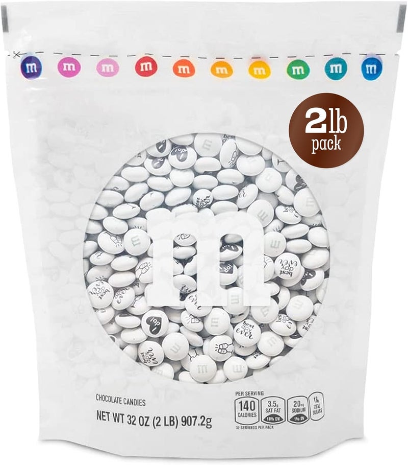 M&M'S Wedding Themed Milk Chocolate Candy - 2lbs - Image 1
