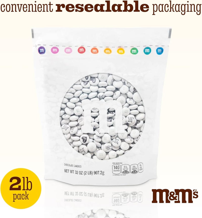 M&M'S Wedding Themed Milk Chocolate Candy - 2lbs - Image 4