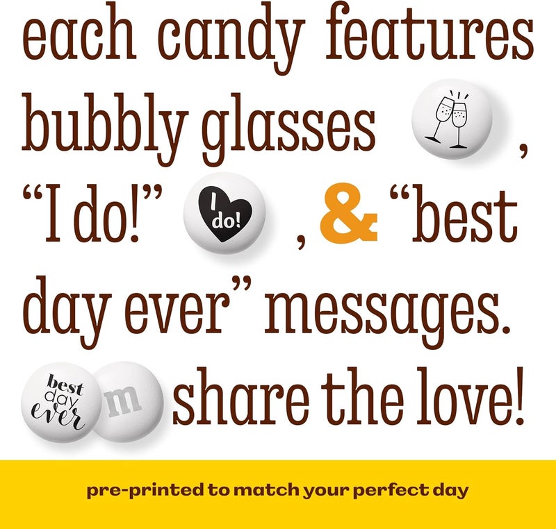 M&M'S Wedding Themed Milk Chocolate Candy - 2lbs - Image 5