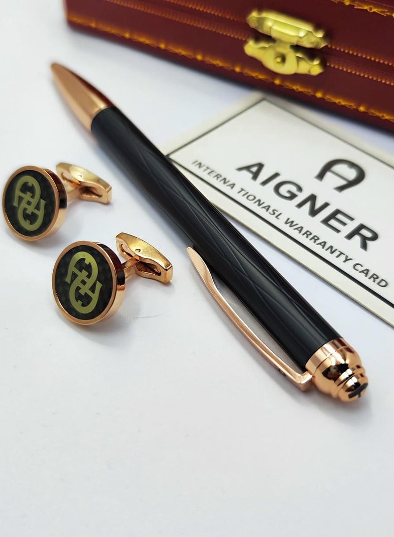 Aignis New Aigner pen and cufflink, latest version 