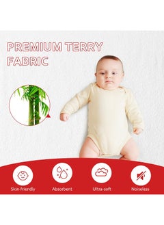 Moonsea Moonsea Pack and Play Sheets & Waterproof Terry Pack N Play Mattress Protector Pad Cover 4 Pack, Viscose Made from Bamboo Pack N Play Sheets Set, Grey & Navy  - Image 2