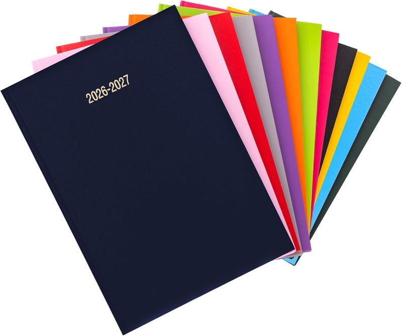 evelay 2025 2026 Academic Diary A4 Week To View Mid Year Hardback Planner Organiser for School Student Teacher (Navy) - Image 1