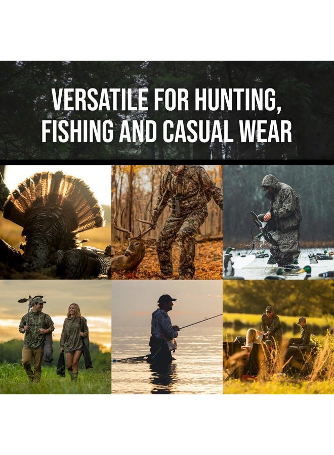 Mossy Oak Men's Camo Long Sleeve Hunting Shirt, Cotton Blend Camouflage Lightweight Shirt for Turkey Hunting, Fishing, Hiking, Full Foliage, S - Image 5