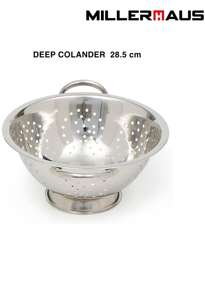 MILLERHAUS Millerhaus Deep Colander 28.5 cm - Stainless Steel  - Image 2