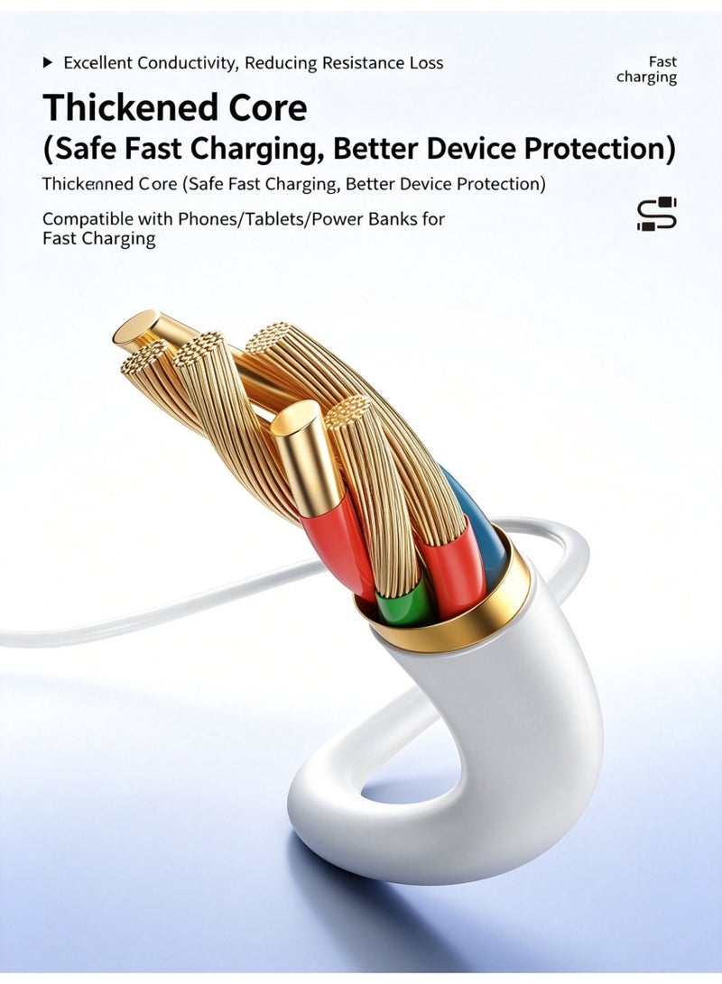 WEKOME 65W Max PD Fast Charging Type‑C to Type‑C Cable, Reinforced PVC Cord with Smart Chip, 480Mbps High Speed Data Transfer - Image 3