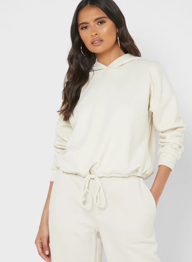 ONLY Drawstring Waist Hoodie
